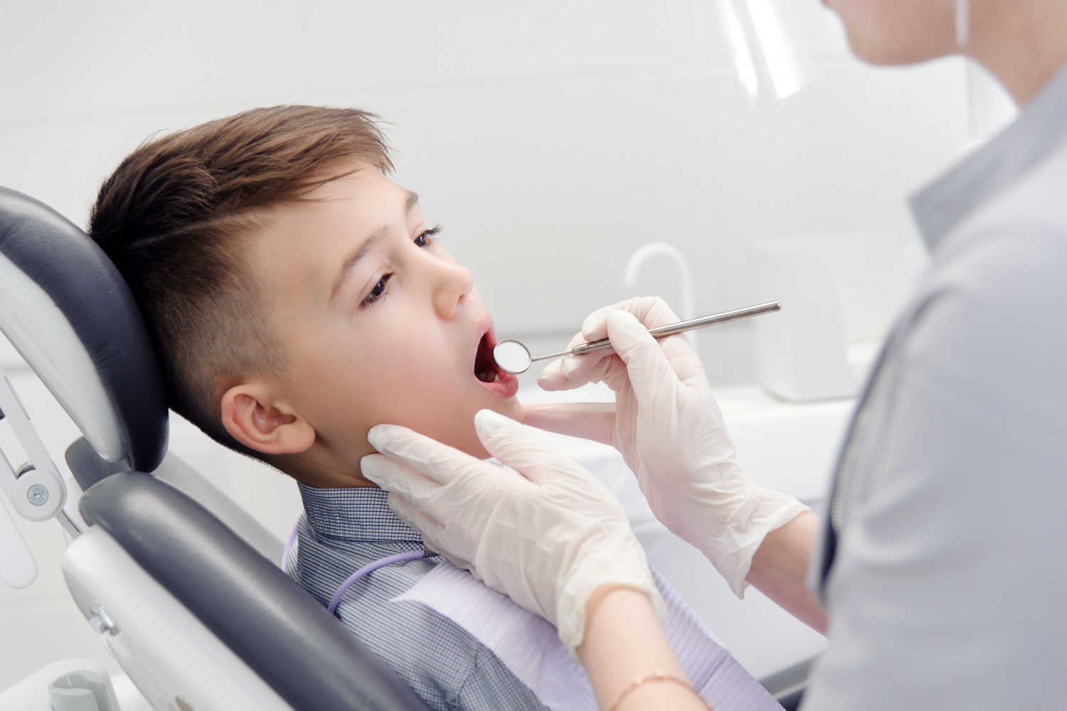child having dental procedure